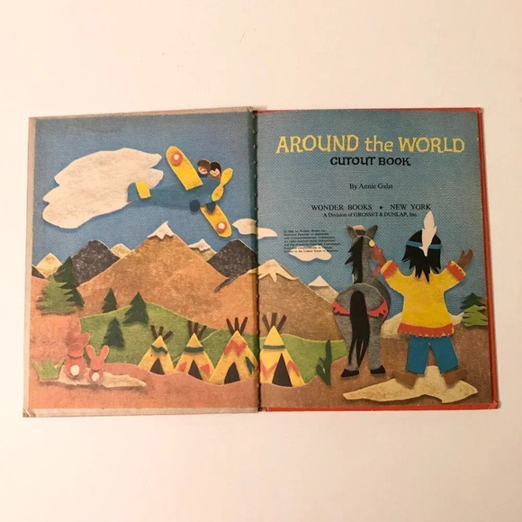 Vintage 1964 Wonder Book Around The  World Cut Out Book - Picture 6 of 16